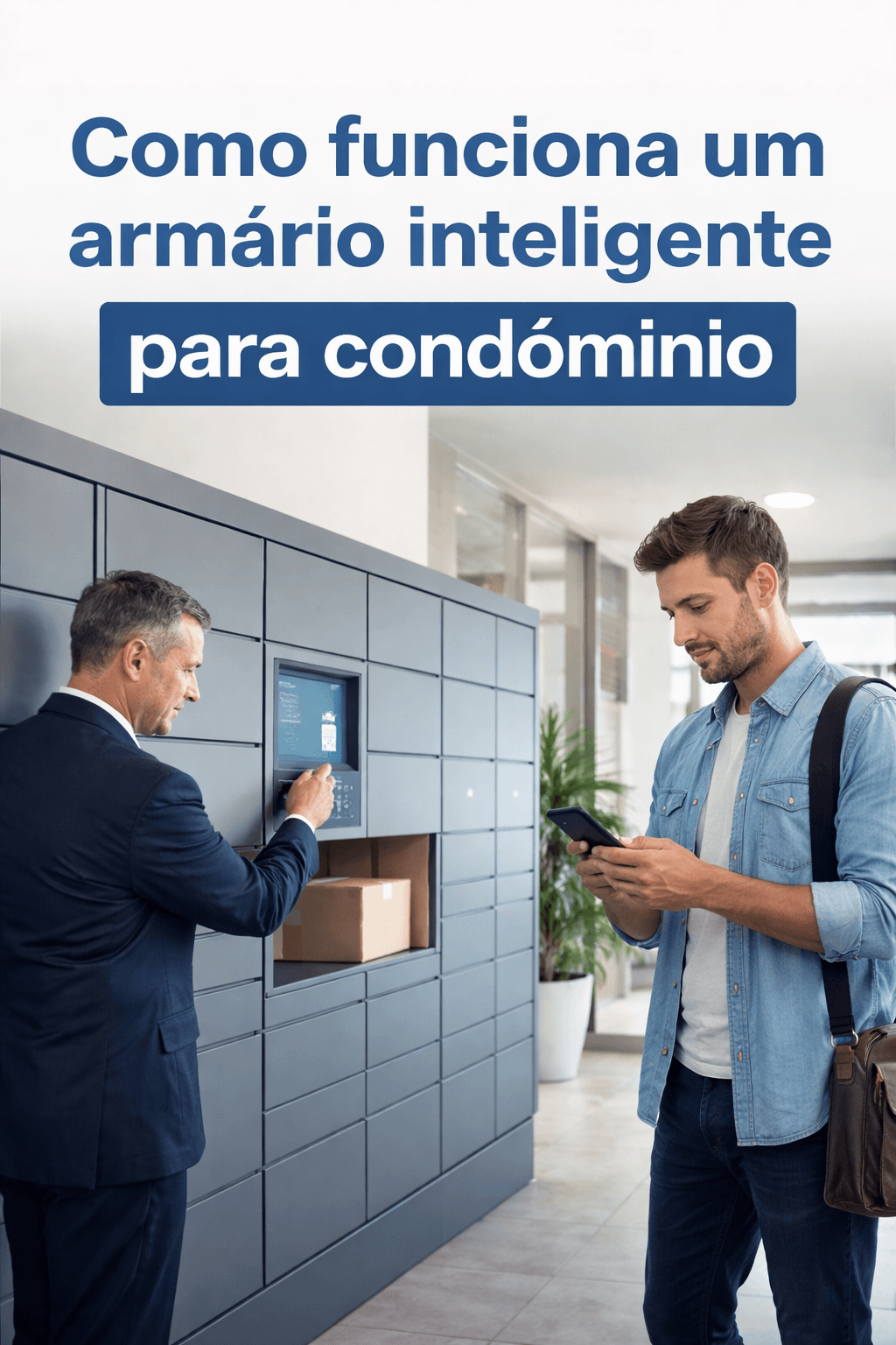 armario inteligente para condomínio recebendo encomendas