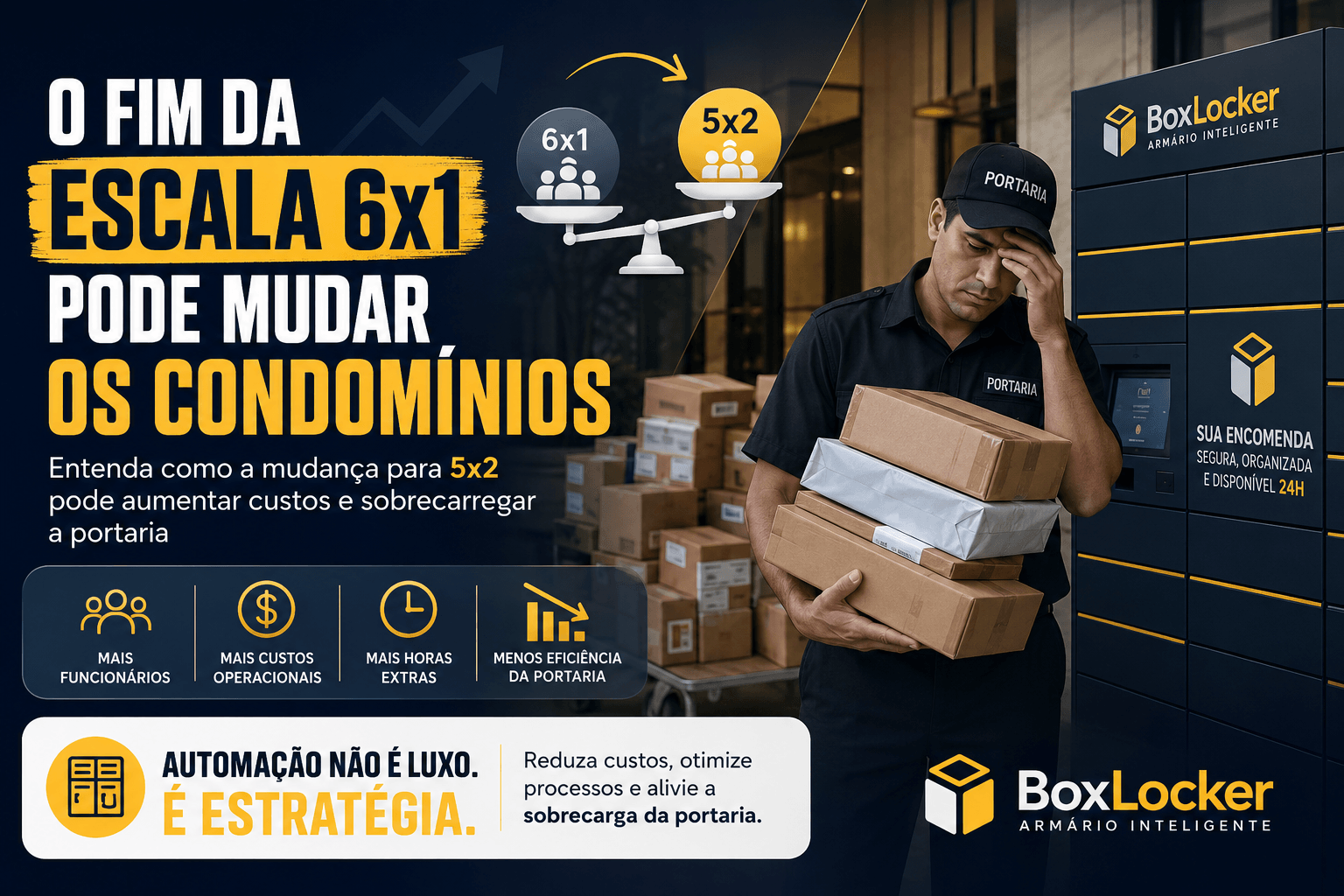 Impacto do fim da escala 6x1 nos custos operacionais dos condomínios
